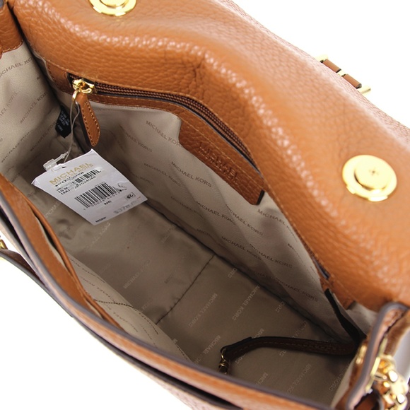 MICHAEL KORS Luggage Leather Cooper Lrg Messenger 5212 - Picture 9 of 10